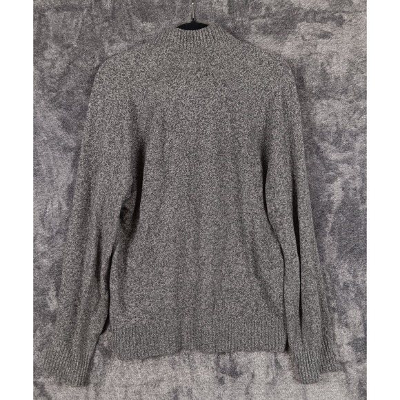 Banana Republic Mens Gray Merino Wool Blend Button Mock Neck Sweater‎ - Picture 3 of 8